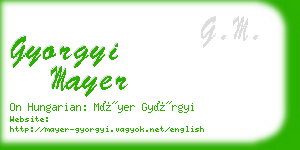gyorgyi mayer business card